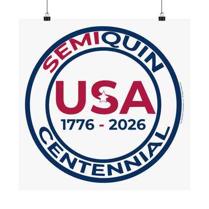USA SemiQuin Matte Vertical Poster – Patriotic Wall Art, Independence Day & Centennial Celebration Décor