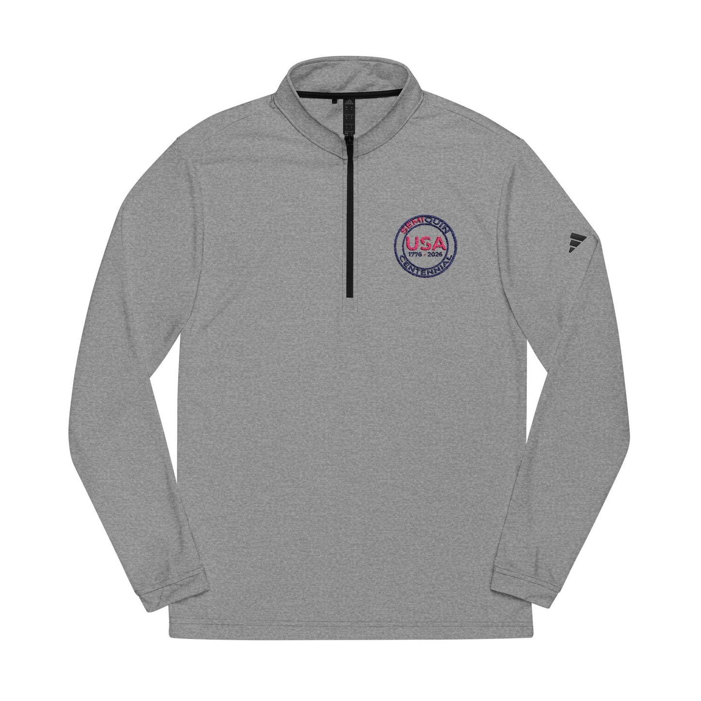 USA SemiQuin  Embroidered Quarter-Zip Pullover