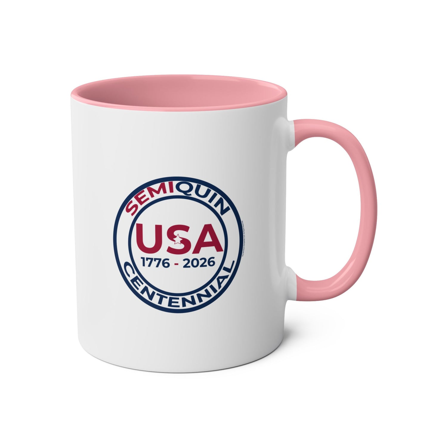 Semiquin 250 Years Two-Tone Coffee Mug, 11oz – Perfect for Celebrations, Patriotic Gift, Americana Collectible, Everyday Use