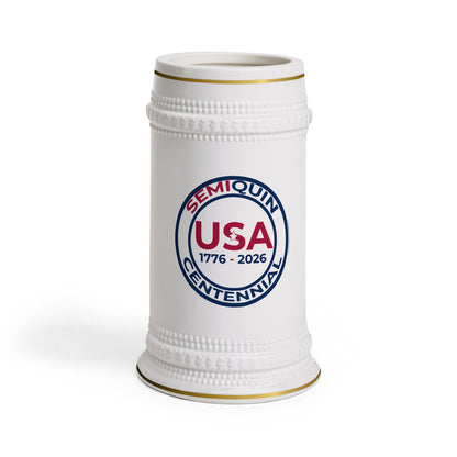 SemiQuin Centennial Beer Stein – Back to School Gear | School Year Party Mug | Americana Pride, Celebrations & Custom Drinkware”