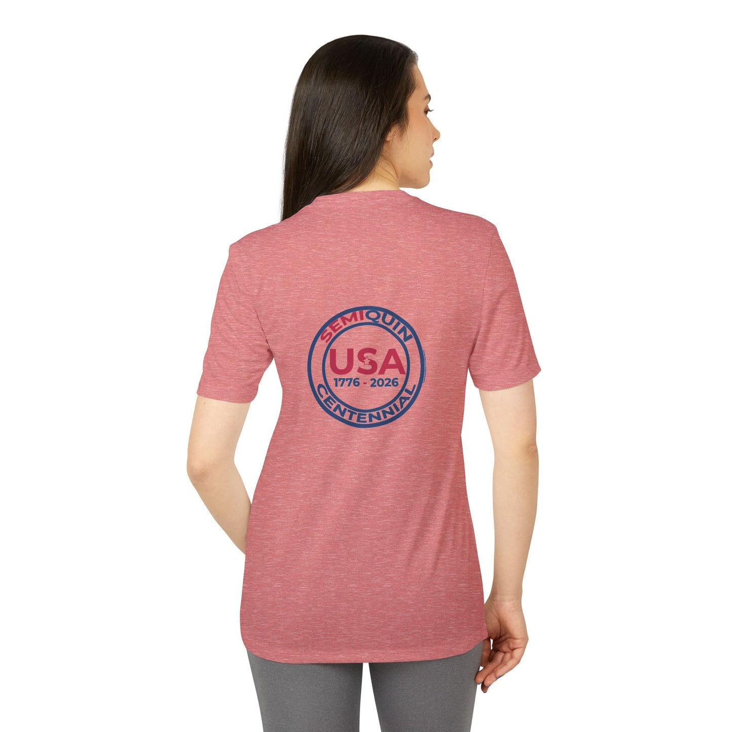 USA SemiQuin Centennial Sport T-Shirt | Unisex Patriotic Athletic Tee | 250-Year Celebration Apparel