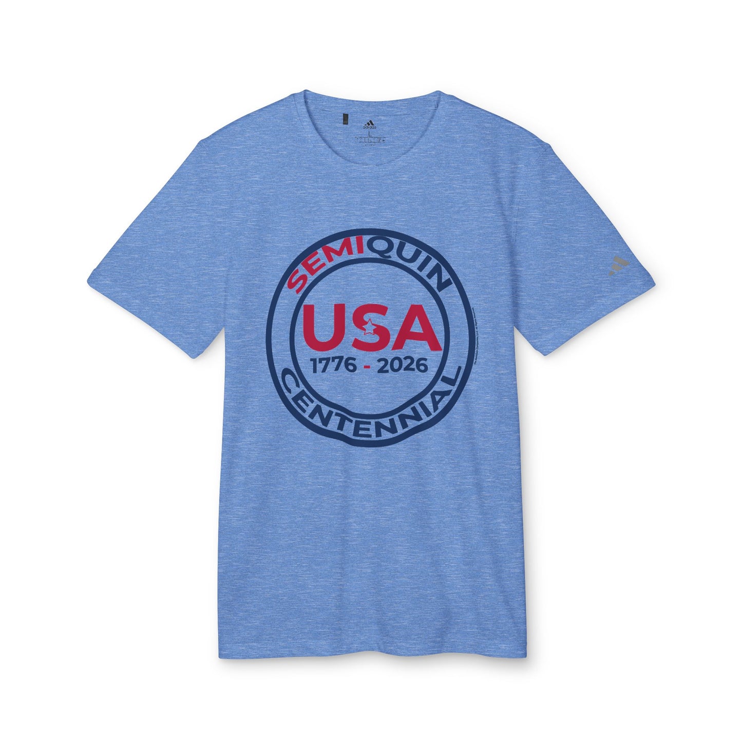 USA SemiQuin Centennial Sport T-Shirt | Unisex Patriotic Athletic Tee | 250-Year Celebration Apparel