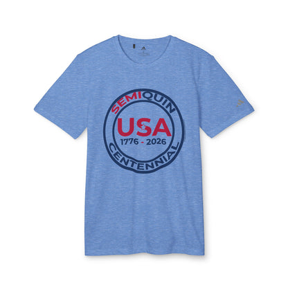 USA SemiQuin Centennial Sport T-Shirt | Unisex Patriotic Athletic Tee | 250-Year Celebration Apparel
