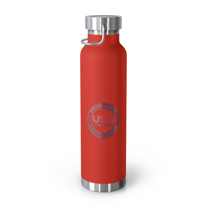 22oz SemiQuin USA Copper Insulated Water Bottle – Eco-Friendly Patriotic Gift