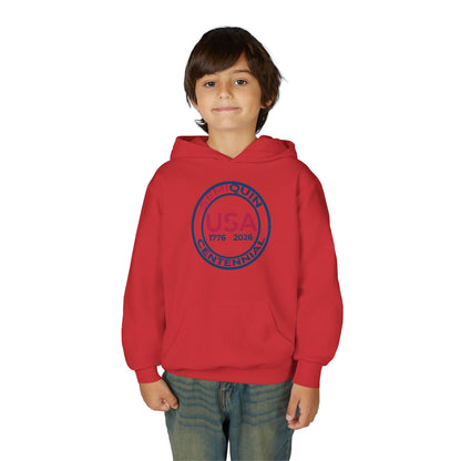 SemiQuin Youth Hooded Sweatshirt, centennial Celebration, Cozy Gift Hoodie for Teens, Holiday & Everyday Wear