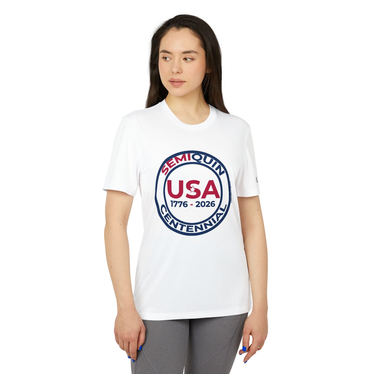 USA SemiQuin Centennial Sport T-Shirt | Unisex Patriotic Athletic Tee | 250-Year Celebration Apparel