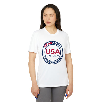 USA SemiQuin Centennial Sport T-Shirt | Unisex Patriotic Athletic Tee | 250-Year Celebration Apparel