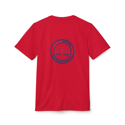 USA SemiQuin Centennial Sport T-Shirt | Unisex Patriotic Athletic Tee | 250-Year Celebration Apparel