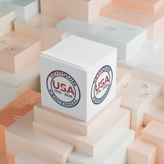 Centennial Note Cube SemiQuin USA 1776–2026 Patriotic Desk Accessory for Home & Office