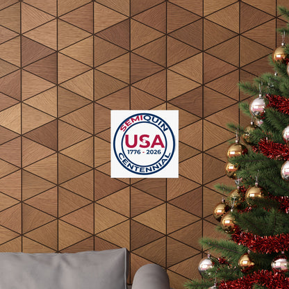 USA SemiQuin Matte Vertical Poster – Patriotic Wall Art, Independence Day & Centennial Celebration Décor