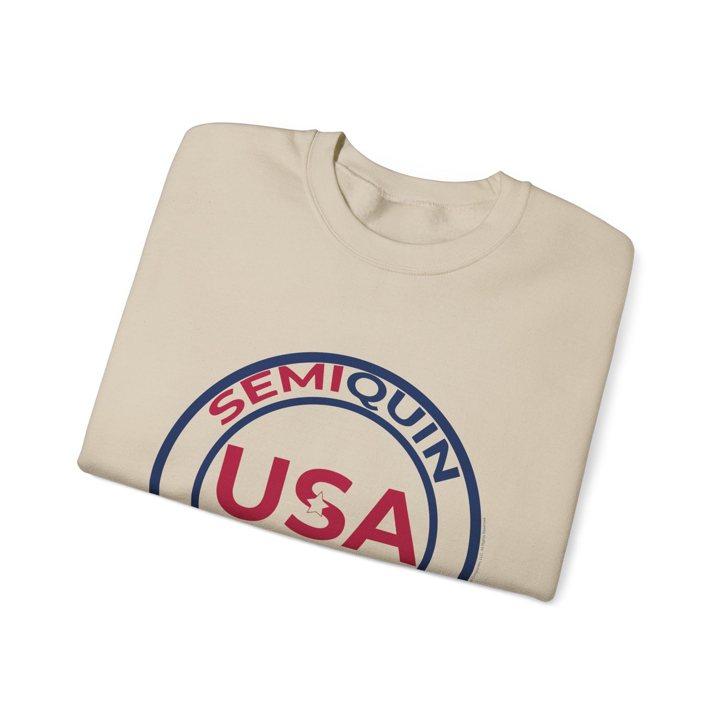 USA SemiQuin  Crewneck Sweatshirt — 1776–2026 Patriotic Seal Design