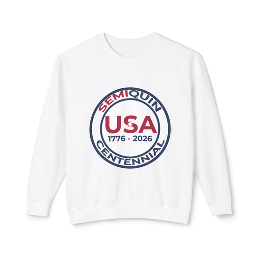 SemiQuin Sweatshirt Patriotic Semi-Quin Celebration Soft, Lightweight Cotton Pullover