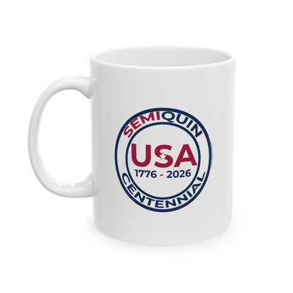 SemiQuin US Coast Guard Emblem Ceramic Mug – 11oz & 15oz | Patriotic Coffee & Tea Cup