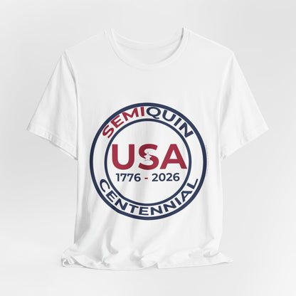 USA SemiQuin Unisex Jersey Tee - The Bella Canvas 3001 Soft, Breathable Short Sleeve T-Shirt