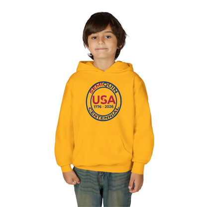 SemiQuin Youth Hooded Sweatshirt, centennial Celebration, Cozy Gift Hoodie for Teens, Holiday & Everyday Wear