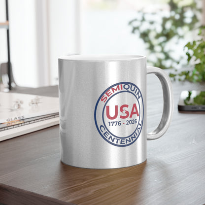 SemiQuin Metallic School Year Mug – Back to School Tools | Elegant Gold & Silver Drinkware | SemiQuin School Gear, All Year