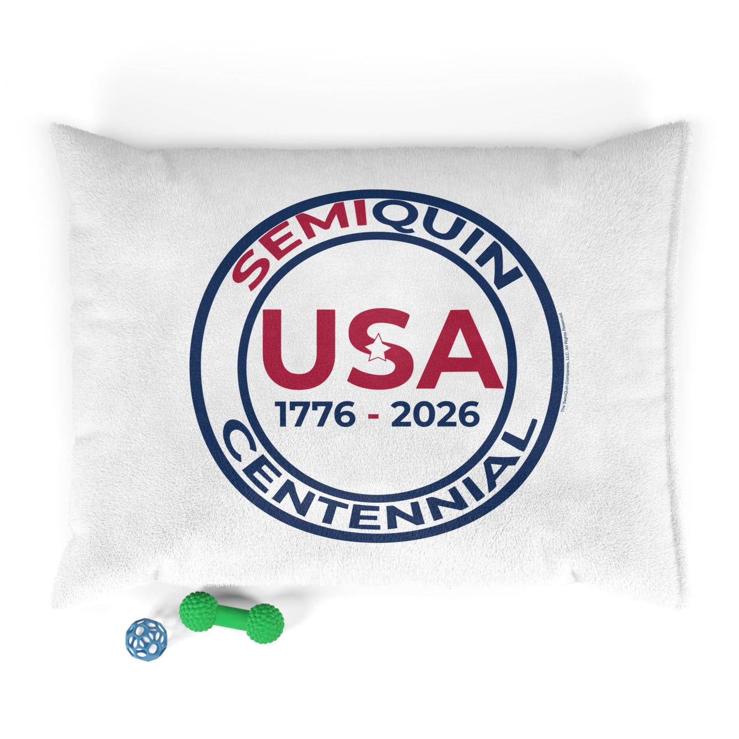 SemiQuin Pet Bed, Dog Bed, Cat Bed, American Dog Bed, Pet Cushion, Patriotic Pet Decor