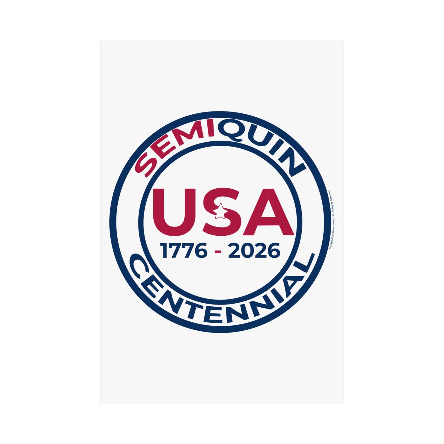 USA SemiQuin Matte Vertical Poster – Patriotic Wall Art, Independence Day & Centennial Celebration Décor