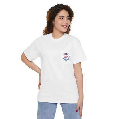 SemiQuin USA Graphic Pocket Tee | Casual Unisex T-Shirt | Summer Fashion | Everyday Wear | Great for Holidays