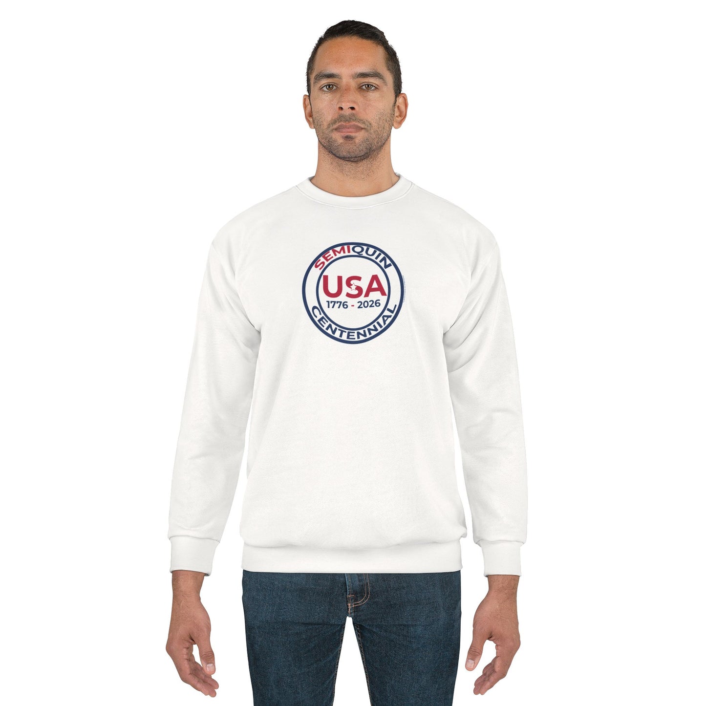 USA SemiQuin Bicentennial Seal Sweatshirt - 1776–2026 Patriotic Crewneck