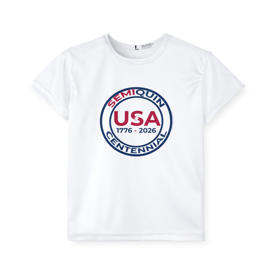 Kids Sports Jersey – SemiQuin Centennial Tee, Youth Athletic Shirt, Patriotic Birthday Gift, Sports Team Apparel, Summer Wear