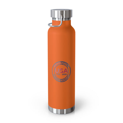 22oz SemiQuin USA Copper Insulated Water Bottle – Eco-Friendly Patriotic Gift
