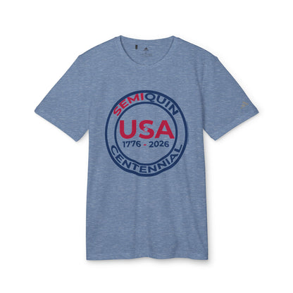 USA SemiQuin Centennial Sport T-Shirt | Unisex Patriotic Athletic Tee | 250-Year Celebration Apparel