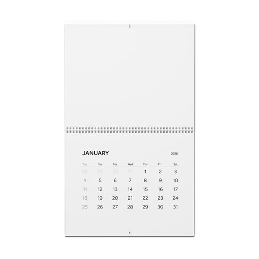SemiQuin Minimalist Wall Calendar 2026 - Modern Design for Yearly Planning