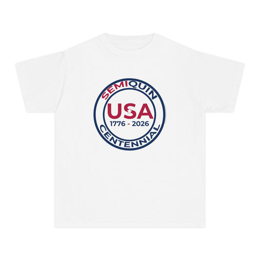 SemiQuin USA Youth Tee, USA T-Shirt, Fourth of July Shirt, Patriotic Youth Apparel, Family Reunion Tee, Independence Day Outfit